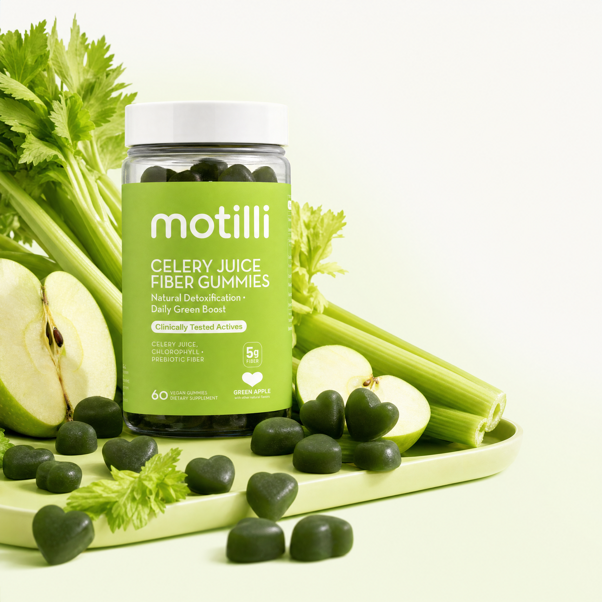 Motilli celery juice fiber gummies — Gastroenterologist-Recommended Formula